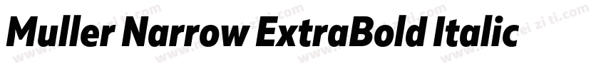 Muller Narrow ExtraBold Italic字体转换
